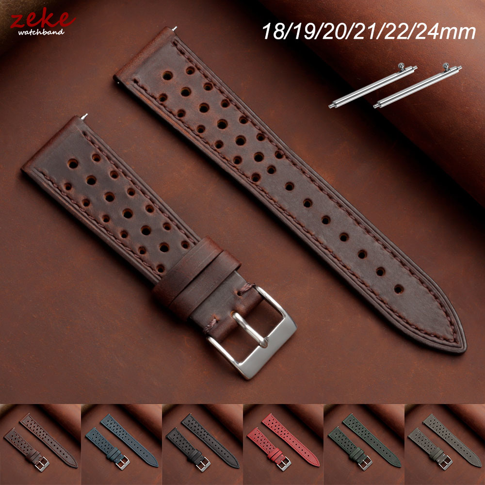 Leather Strap Quick Release - Tali Jam Tangan Kulit Balap Vintage