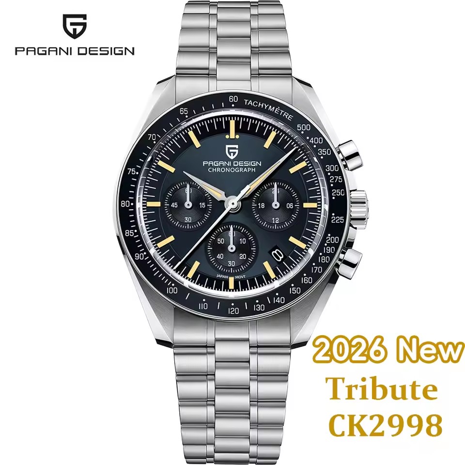 Suede Strap Watch - Jam Tangan Pria PAGANI DESIGN 2026