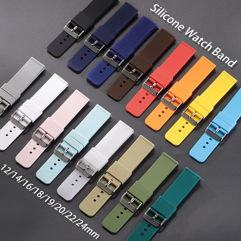 Tali Silikon 12Mm 14Mm 16Mm 18 - Canvas Strap Watch ulasan dan harga