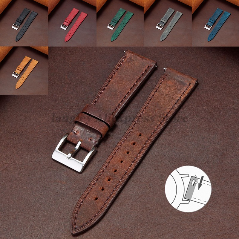 Tali Jam Tangan Kulit Asli Ret - Leather Strap Quick Release ulasan dan harga