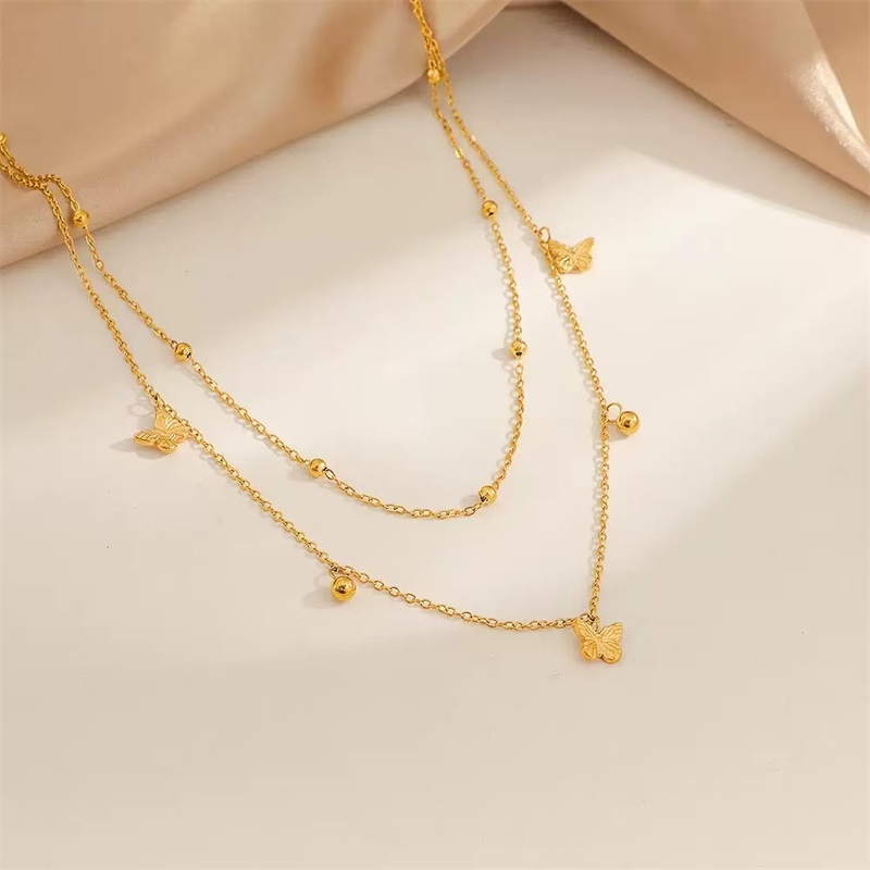 GANEMLY 316L Kalung Liontin Ku - Butterfly Clasp Deployant ulasan dan harga