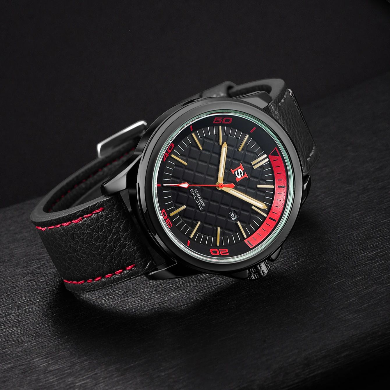 Jam tangan pria mode sederhana - Suede Strap Watch ulasan dan harga
